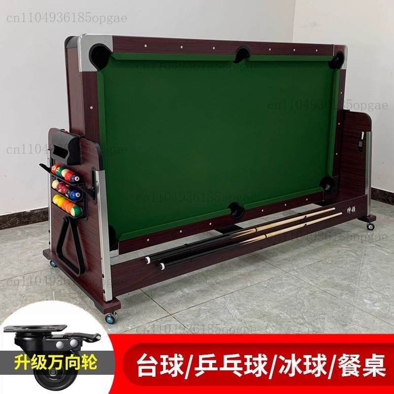 Table Tennis Folding Table - Vier-in-eins-Pooltisch Family American Flip Folding Multifunktions-Hockey-Tisch