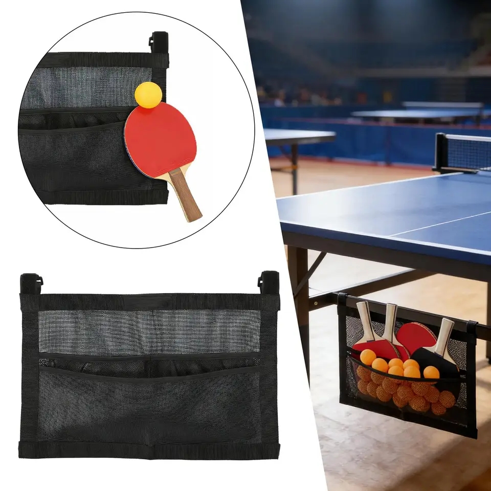 Table Tennis Zone - Neuer Netz-Tischtennisballhalter mit großem Fassungsvermögen, Organizer