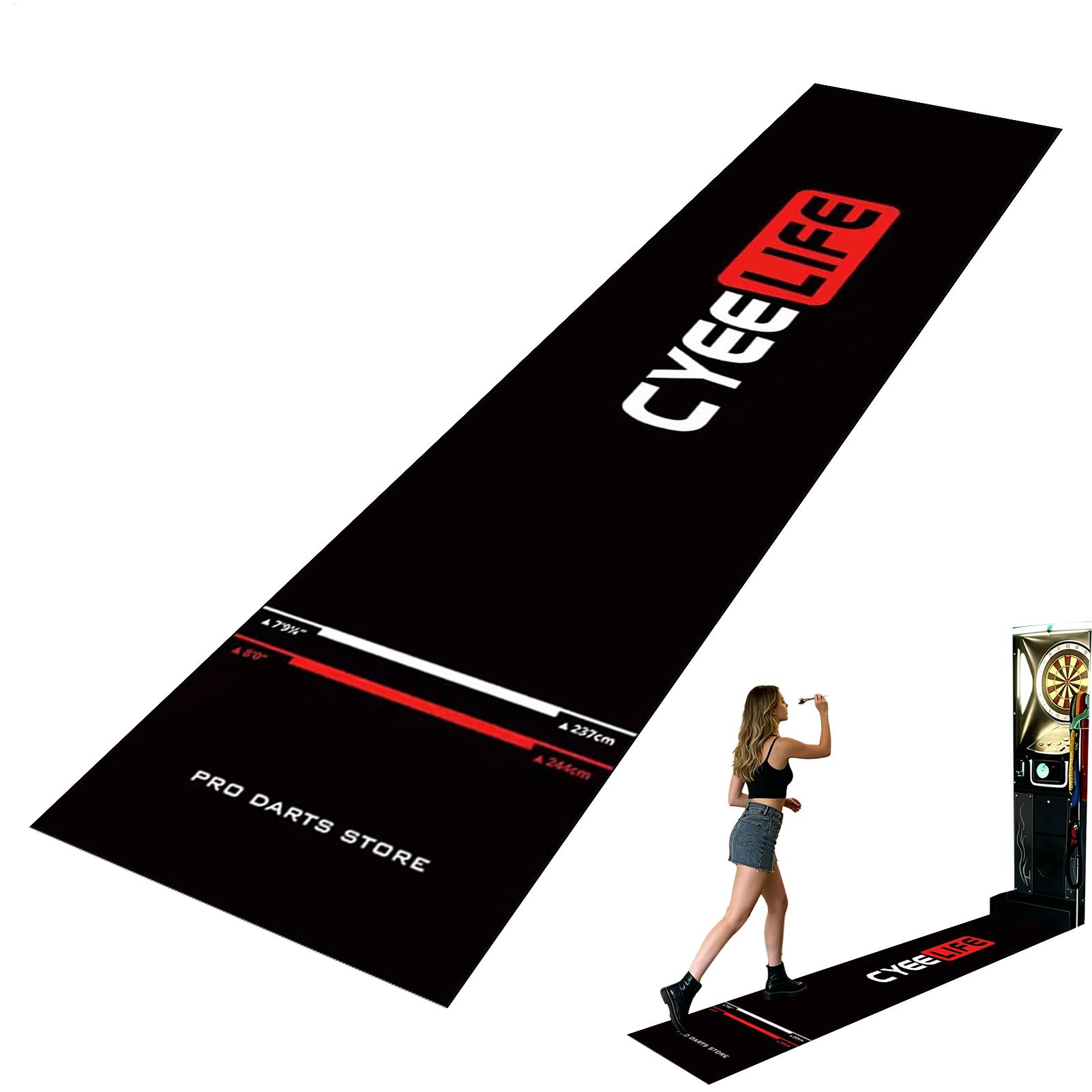 Table Tennis Zone - Dart-Matte Rutschfeste Dartmatte mit Ziellinien Robuster