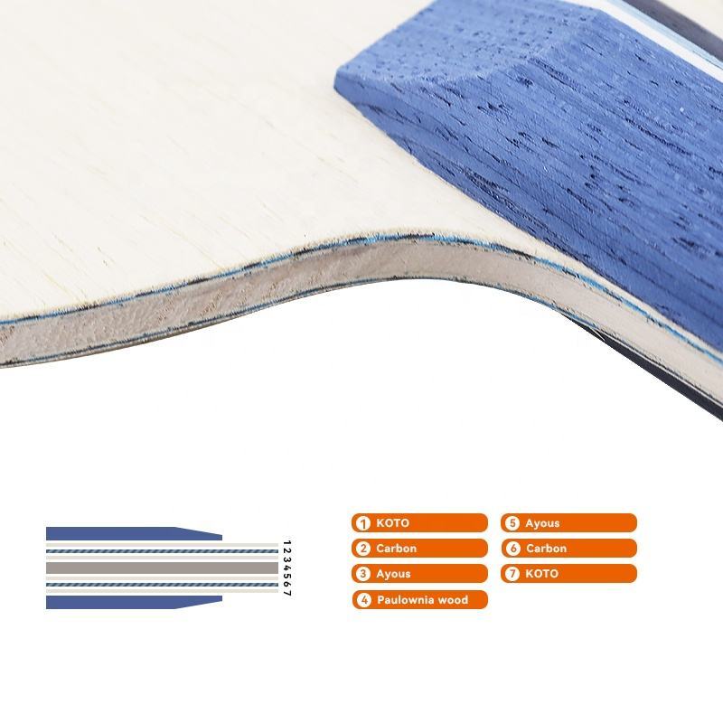 1 Stück Blaues Carbonfaser-Tis – Table Tennis Usa Bewertung und Preis