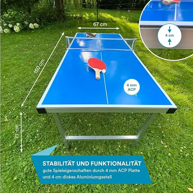 Klappbarer Tischtennistisch fü – Table Tennis Indoor Or Outdoor Bewertung und Preis